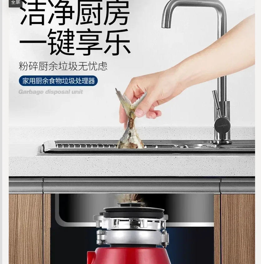 220v Food Waste Disposer Sink Garbage Processor Food