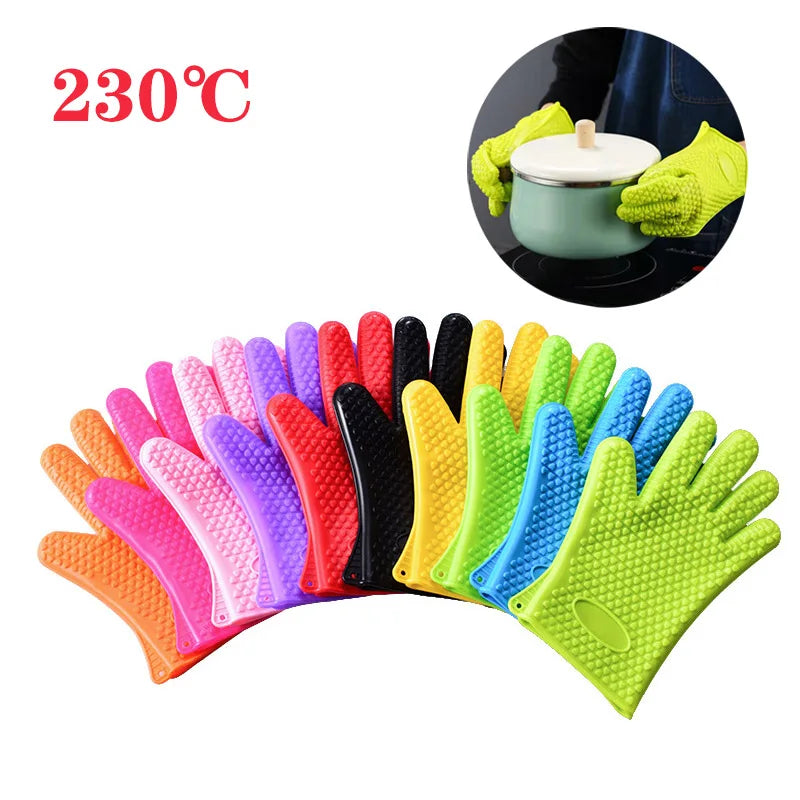Baking Silicone Microwave Oven Gloves Bbq Grill Gloves