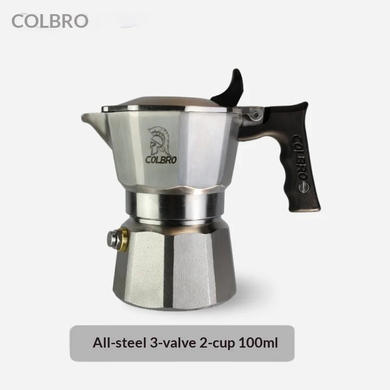 Colbro Moka Pot Stainless Steel Double Valve Triple