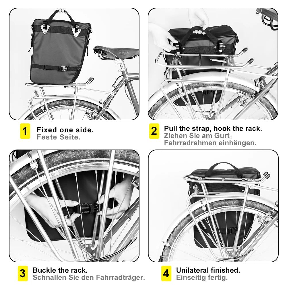 Rhinowalk Bike Pannier Bag In Big Capacity Trunk