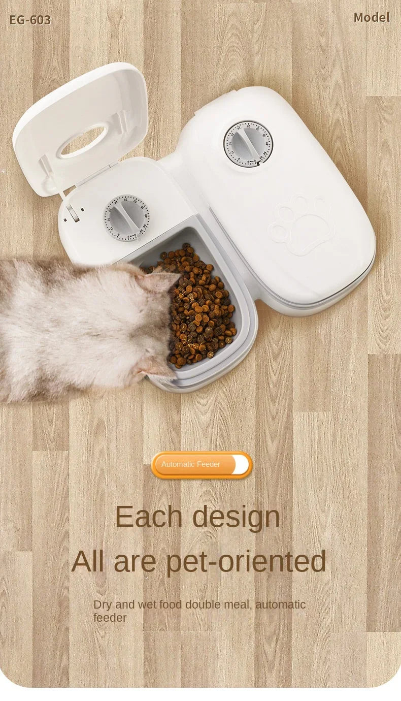 Dog Feeder Cat Automatic Feeding Water Bowl Timer