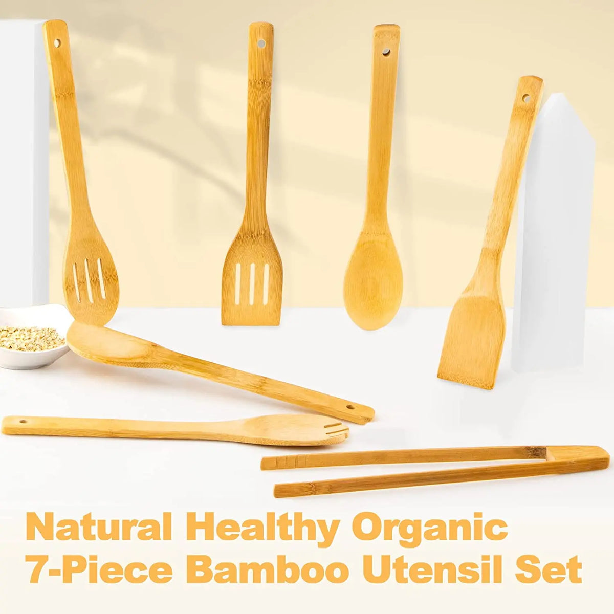 Wooden Spoons Cooking 6-Piece Nonstick Bamboo Cooking Utensils