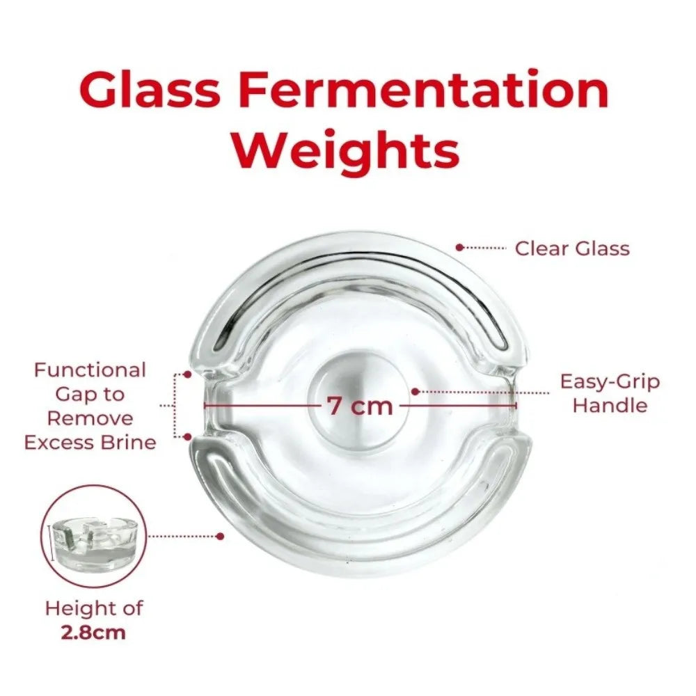 Fermented Glass Weight Lid Clear Sealed Heavy Fermenting