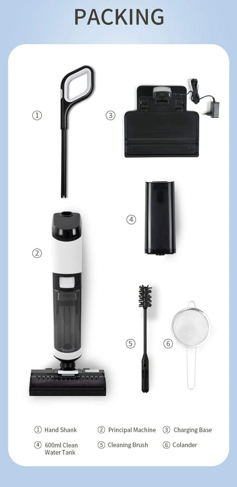 Cordless Handheld Vacuum Cleaner Wet Dry Cleaning Robot