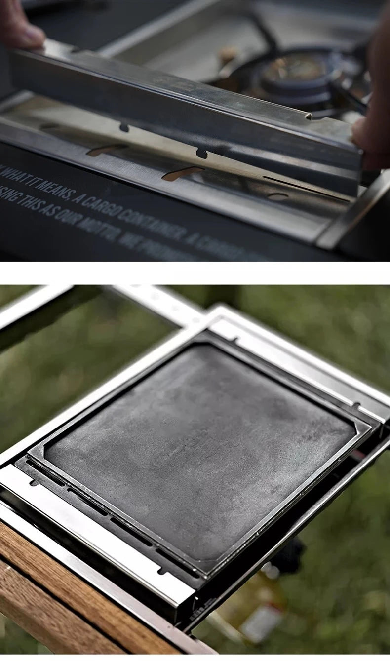 Outdoor Camping Baking Tray Barbecue Grill Tray Gs450