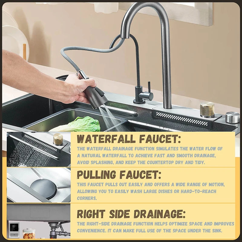 Slot Sink Faucet 304 Stainless Steel Large 60x45cm