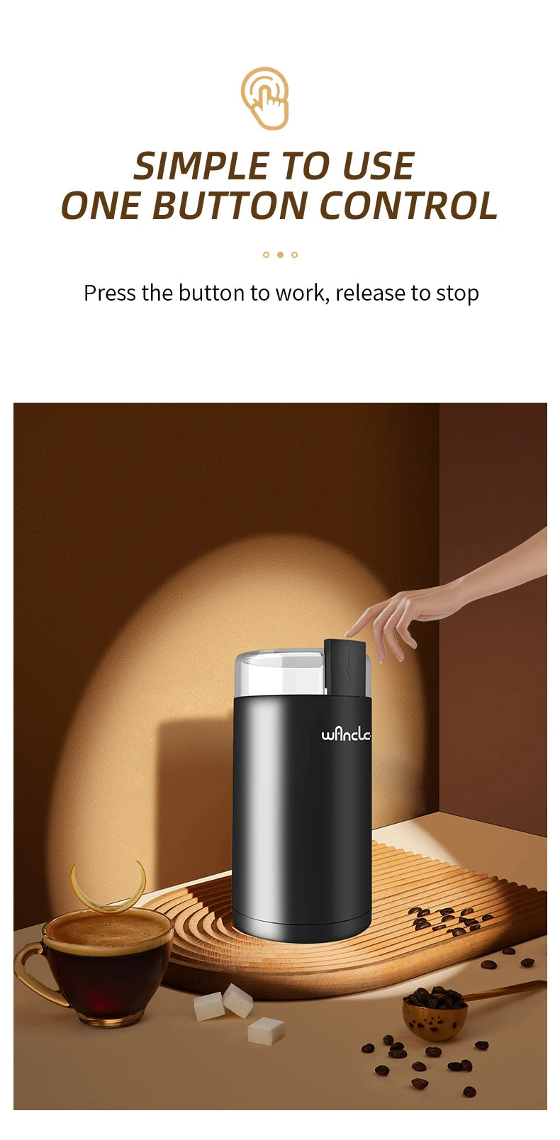200w High-Power Coffee Grinder Coffee Bean Grinder Machine