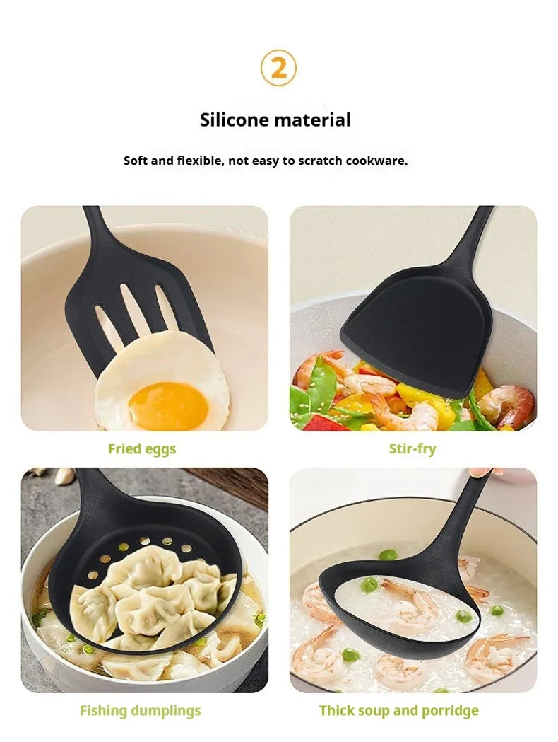 1/4/8pcs Silicone Cooking Utensils Utensils Non-Stick Cookware