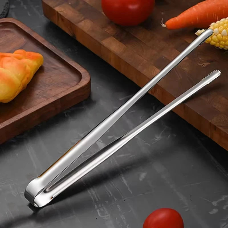 1pc 304 Stainless Steel Barbecue Clip Grill Tongs
