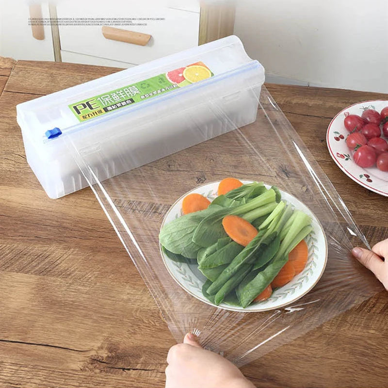 33cm Cling Film Cutter Organizer Food Wrap Foil