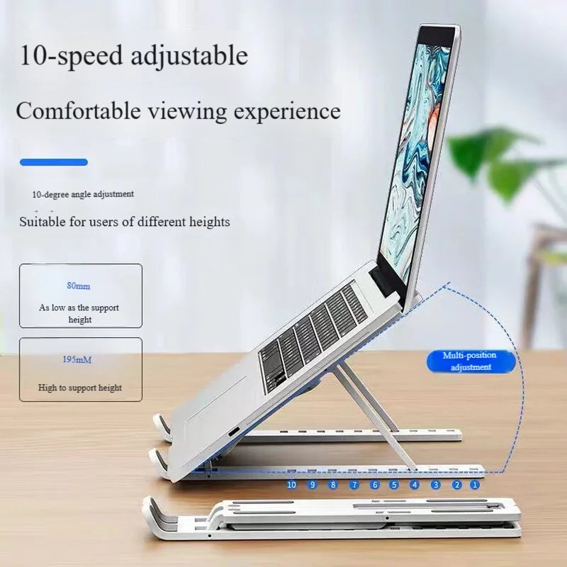 Laptop Stand Foldable Cooling Rack Height Increasing Tray