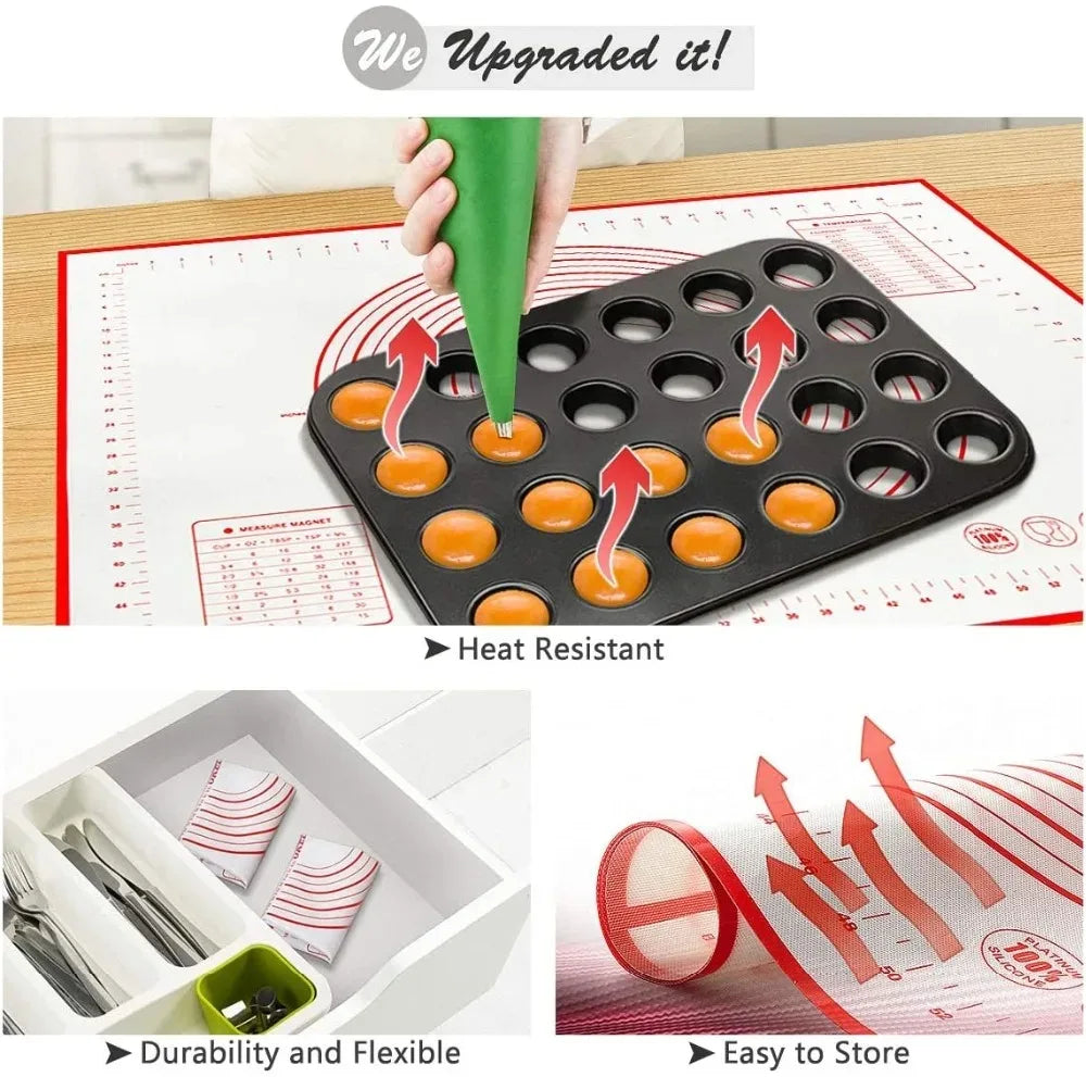 Untior 1pcs Kneading Dough Mat Silicone Baking Mat