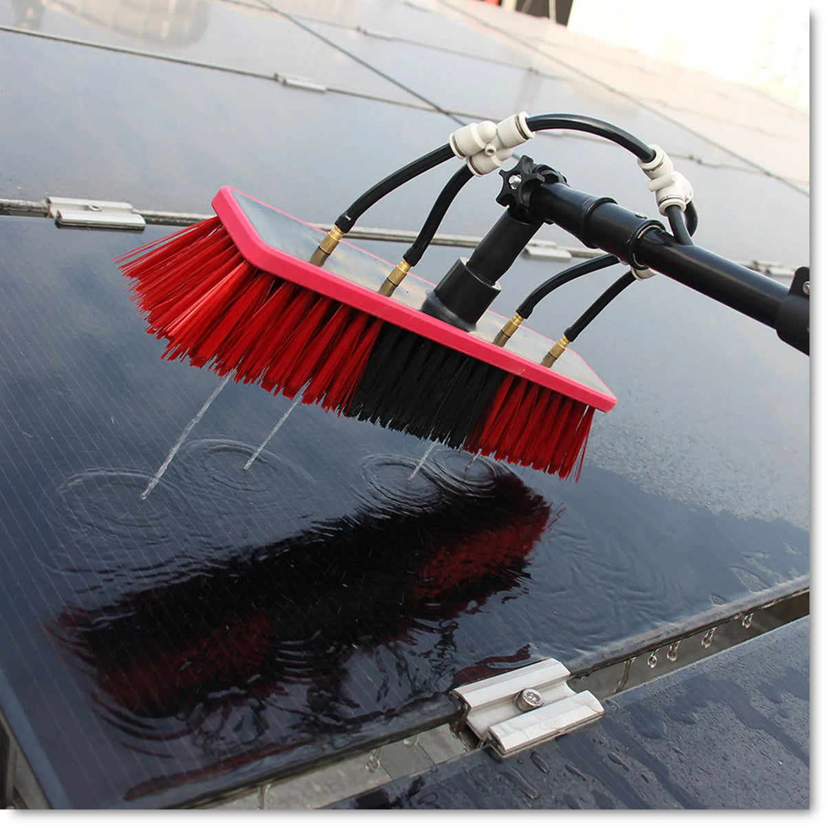 Water Fed Telescopic Pole Telesbrush Window Solar Photovoltaic
