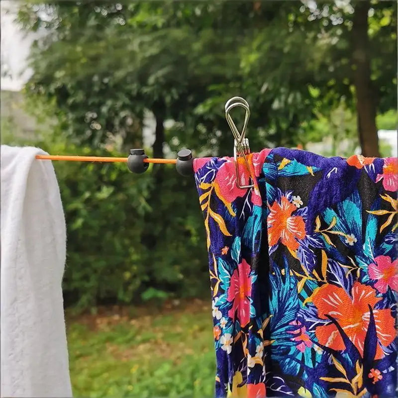 1pcs Retractable Clothes Drying Rack Rope Outdoor Clothesline