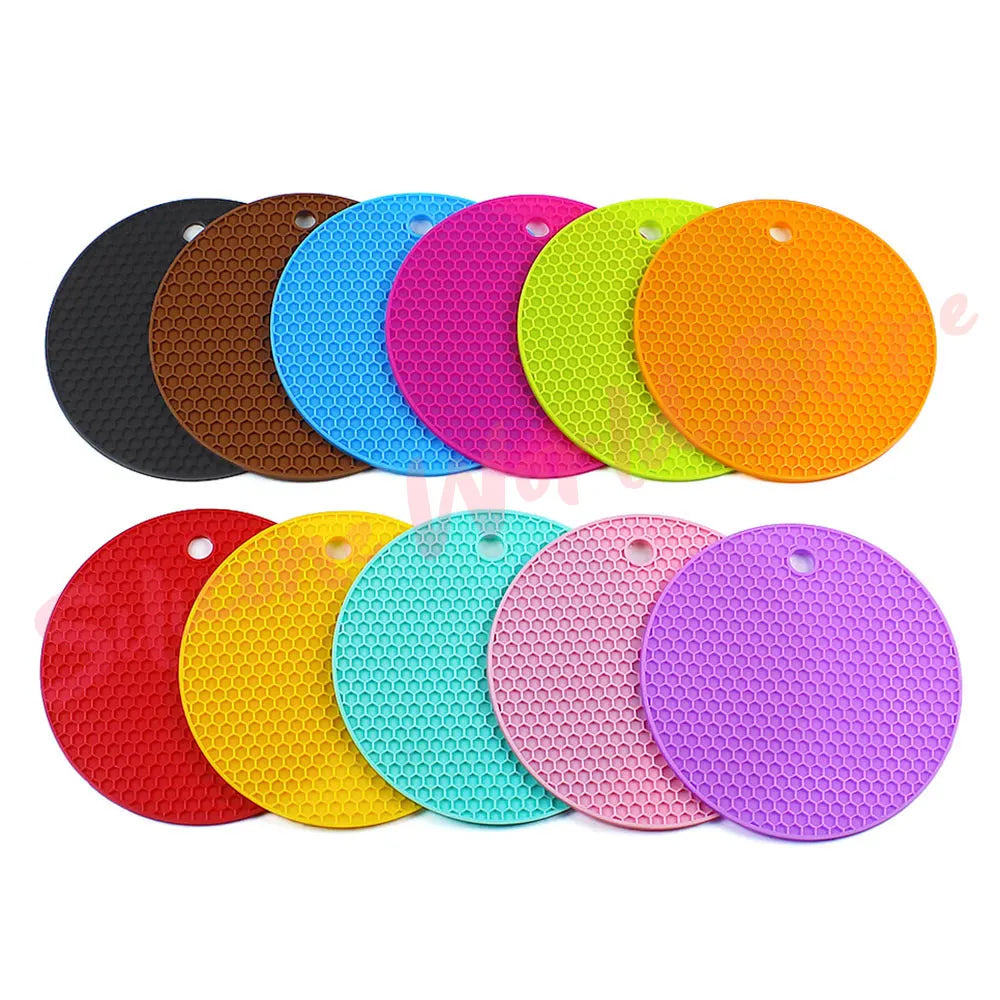 Silicone World Silicone Insulation Pad Round Honeycomb Mat