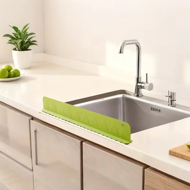 1pc Silicone Sink Water Splash Guard Washing Basin