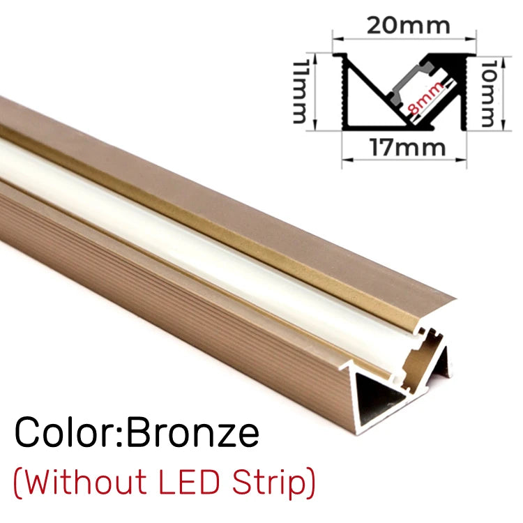 5m/1m/Pcs Invisible Led Recessed Aluminum Profile Hidden