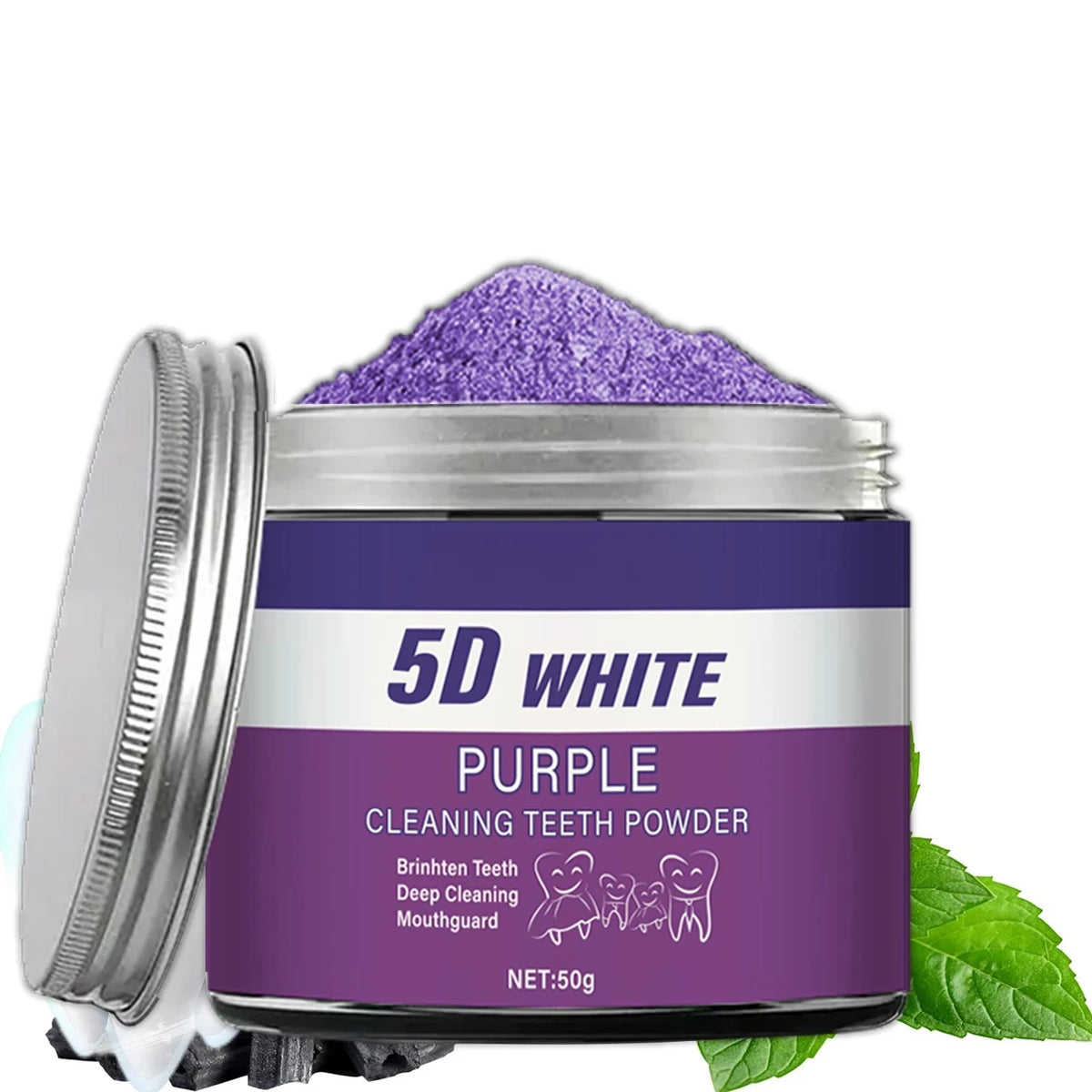 Purple Teeth Whitening Powder 50g - Deep Cleaning