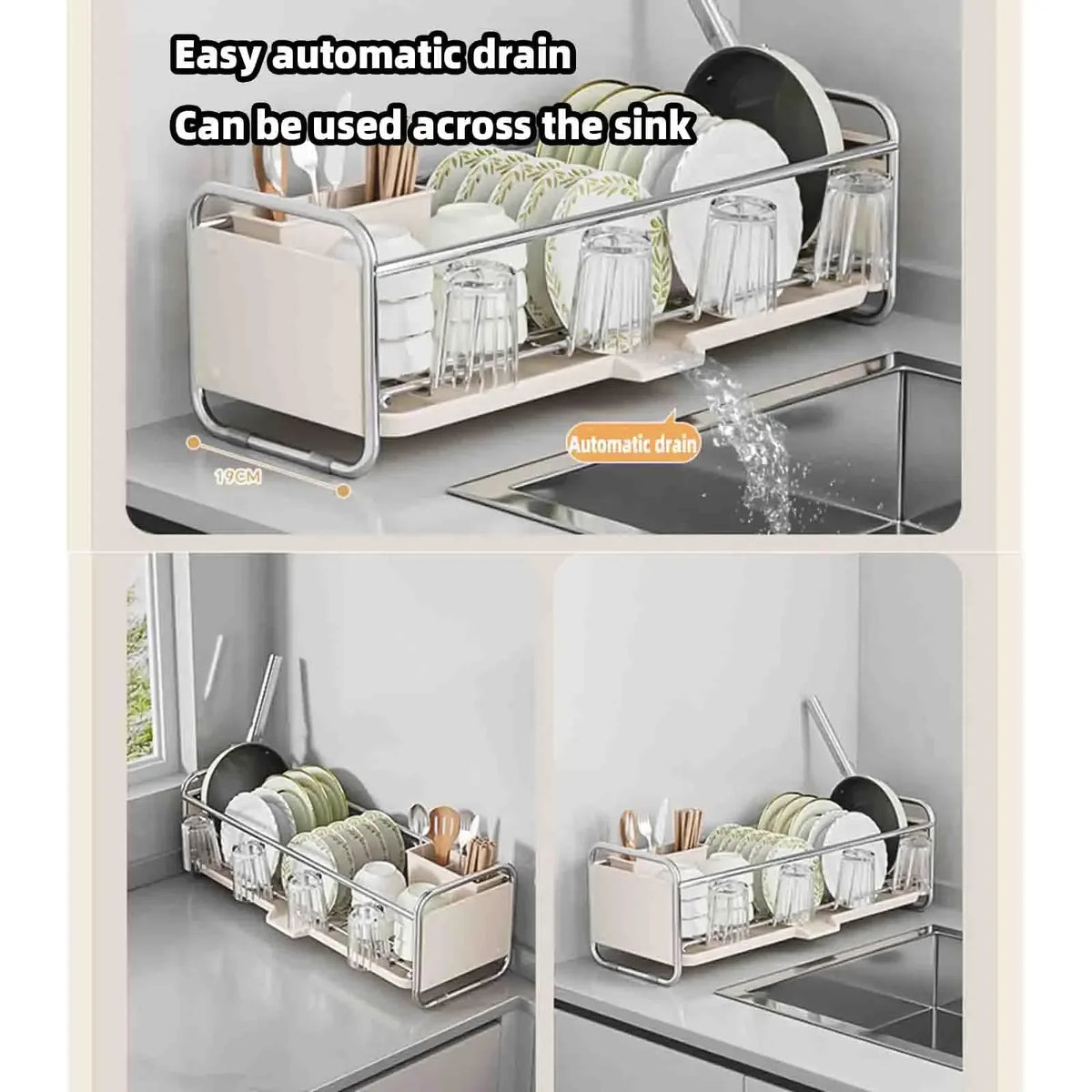 Dish Drying Rack Bowl Drainer Over Sink Drainer