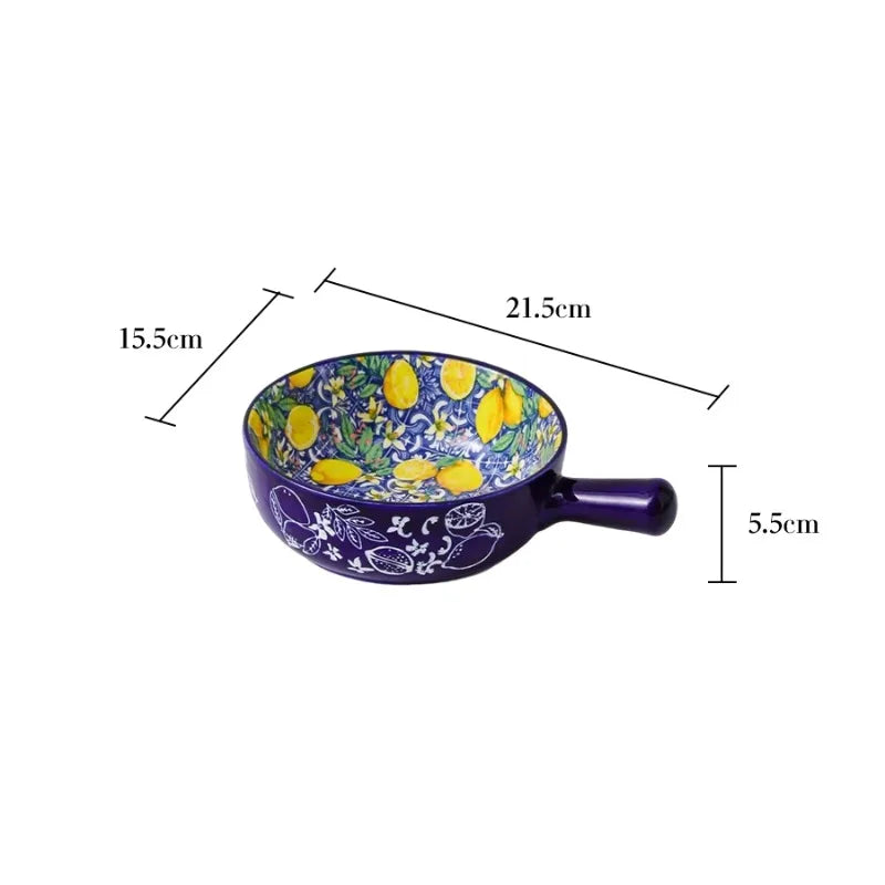1pc Ceramic Tableware Bohemian Style Retro Tableware Creative