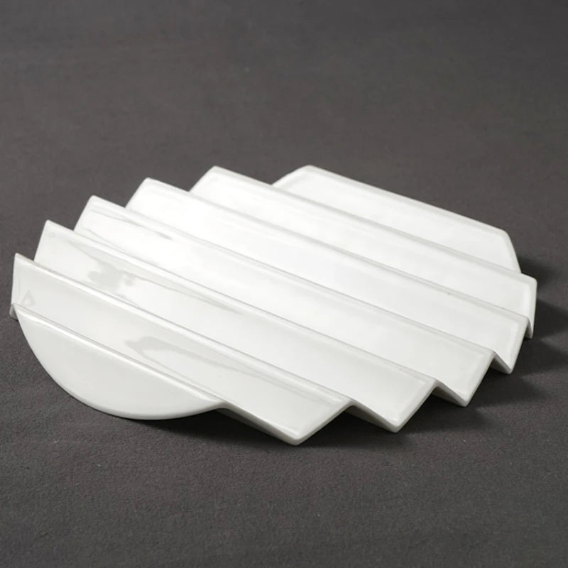 Ceramic Partition Dessert Plate Dish-Setting Of Supramolecular