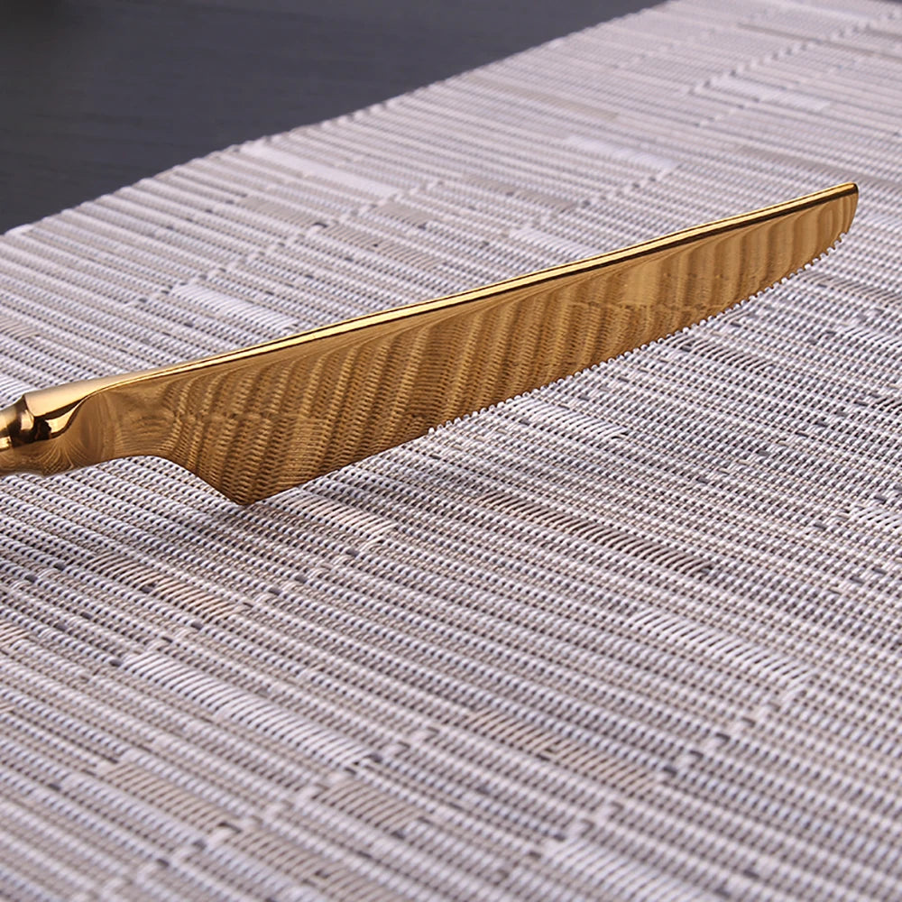 Pieces Knife Fork Spoon Gold Cutlery Complete Stainless