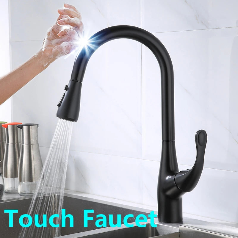 Brushed Nickel Touch On Faucet Quality Brass Cold