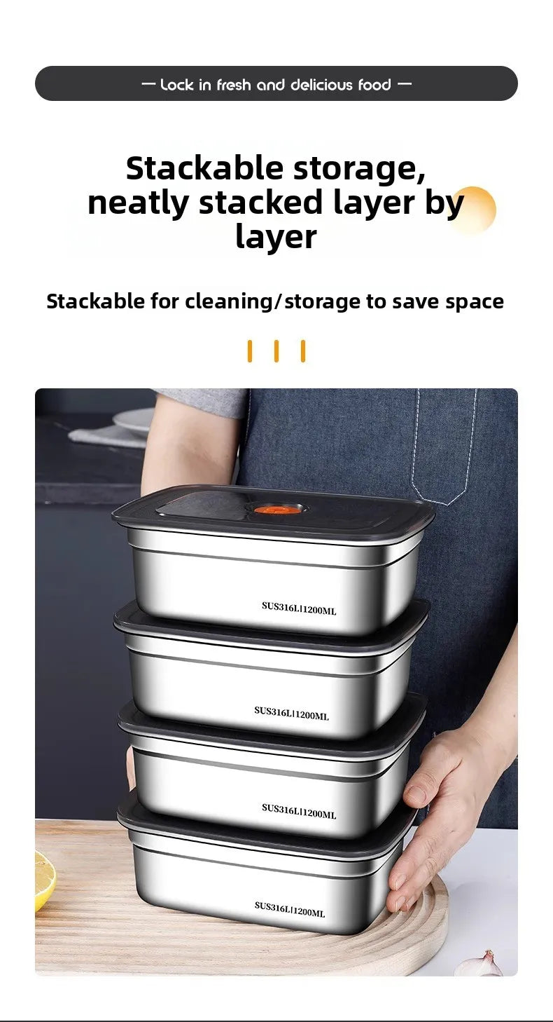 Food Grade 316 Stainless Steel Airtight Container Lid