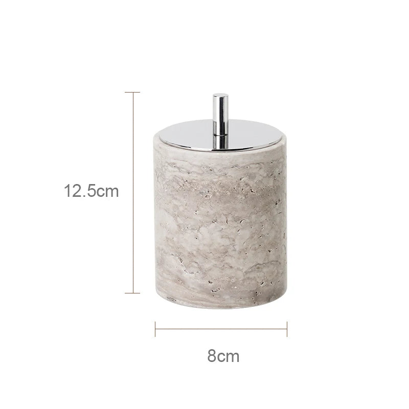 Travertino Grigio Bathroom Antique Natural Marble Soap Dispenser