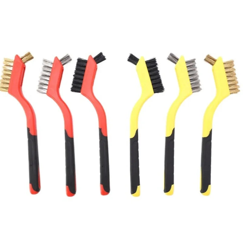 Wire Brush Nylon/Brass/Stainless Steel Bristles Curved Handle