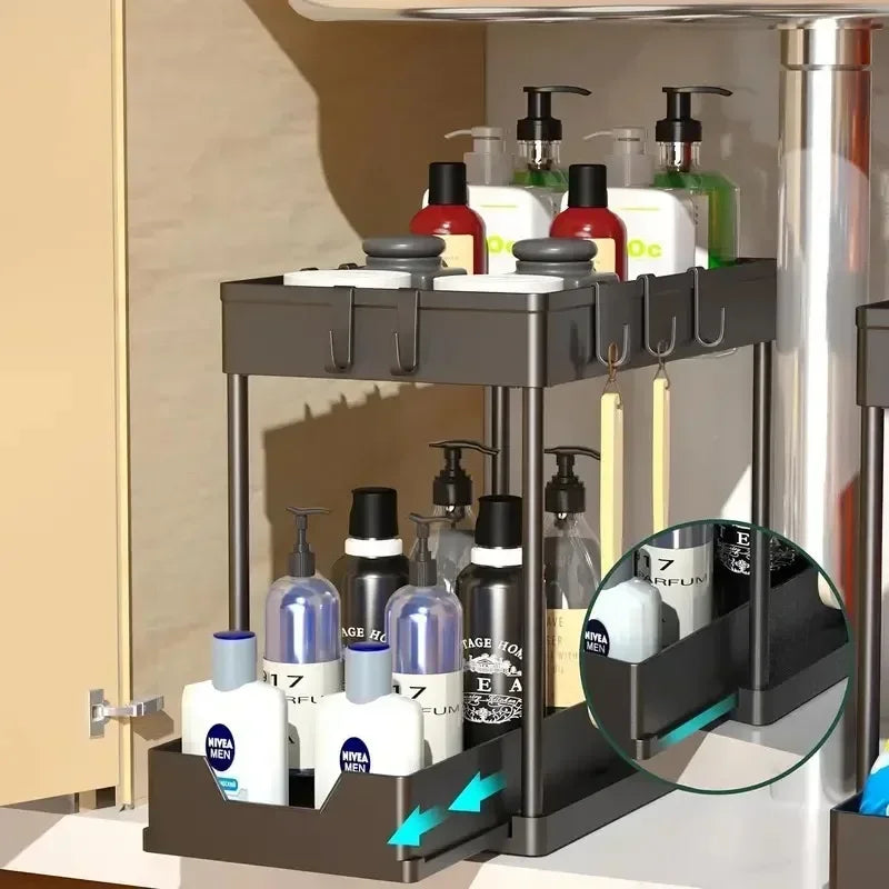 Tier Under Sink Organizer Sliding Cabinet Basket Organizer