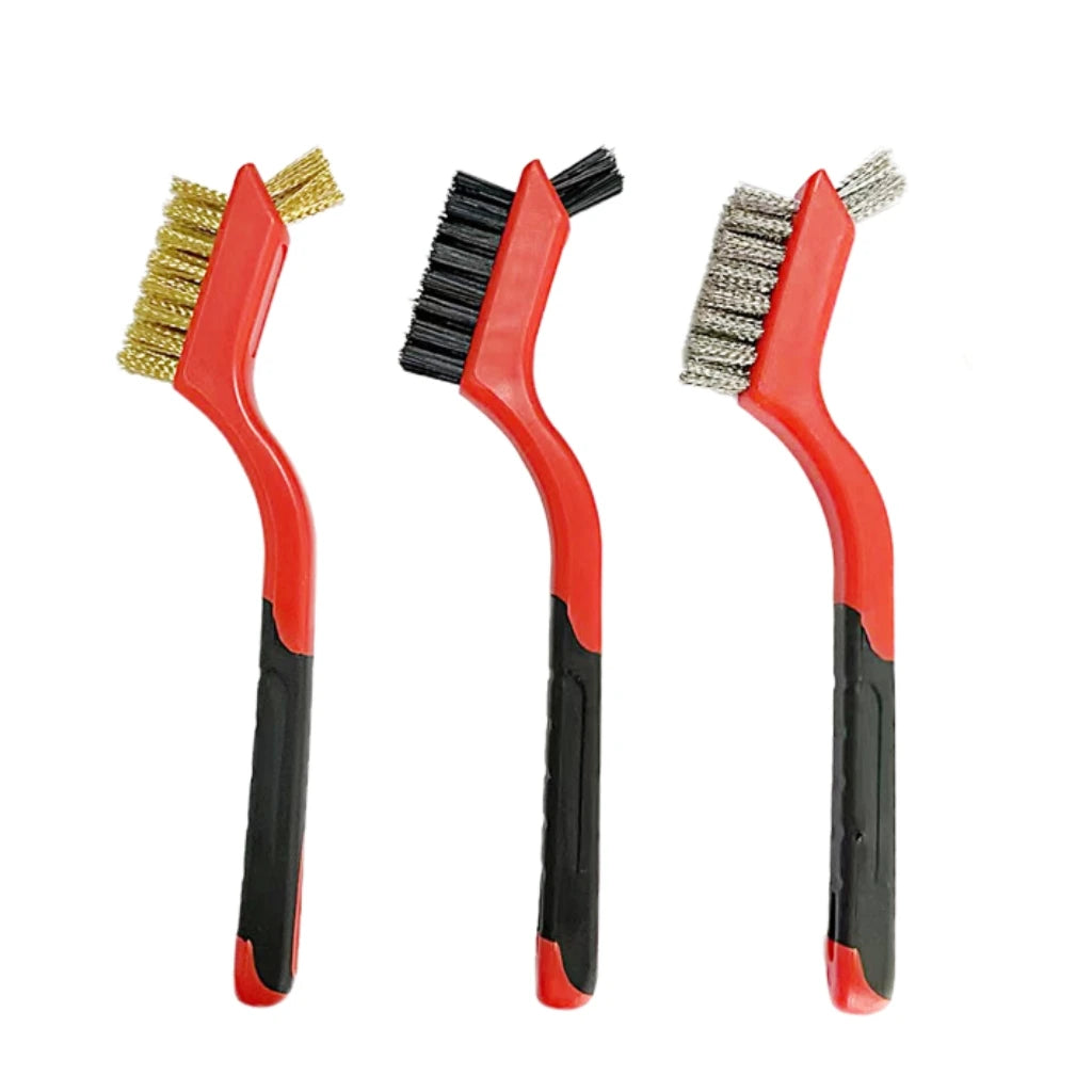 Wire Brush Nylon/Brass/Stainless Steel Bristles Curved Handle
