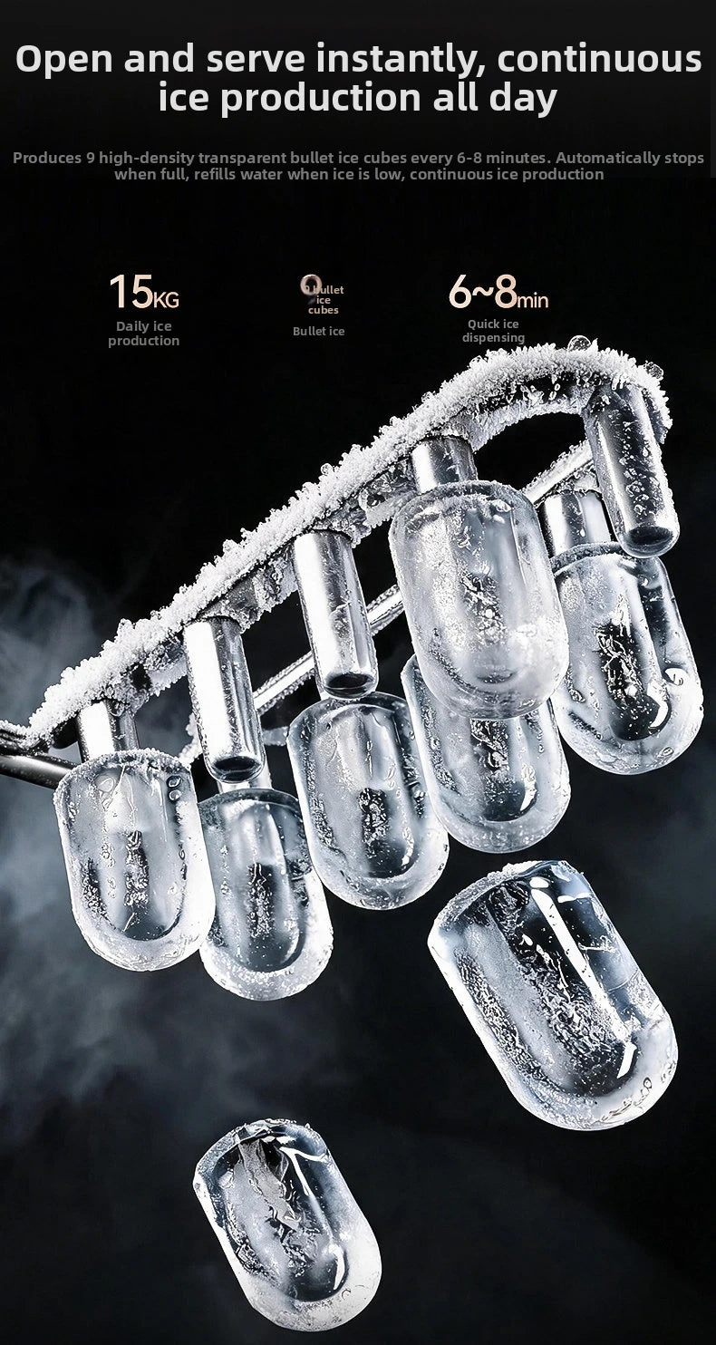 Ice Maker & Water Dispenser Combo Countertop Ice