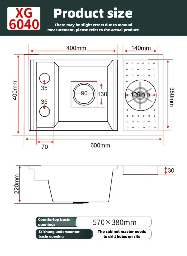 Cup Washer Hidden Bar Sinks Lid Multifunctionalstainless Steel