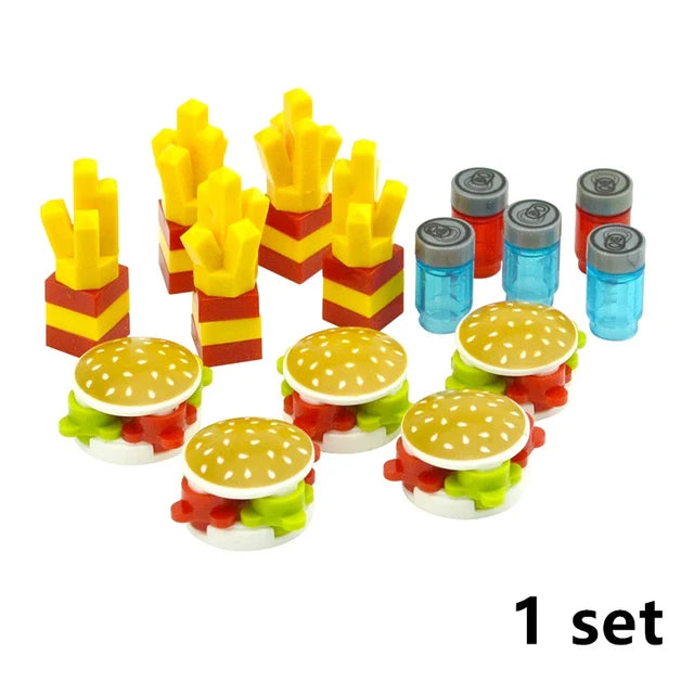 City Friend Food Hamburger Chips Bread Roast Chicken