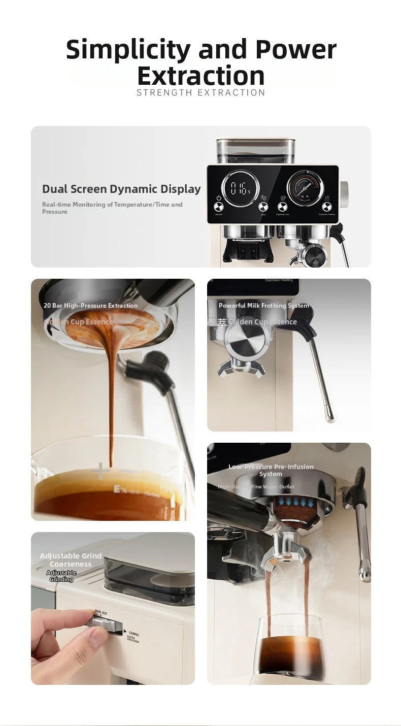 20bar Semi-Auto Espresso Machine Smart Touch Control Built-In