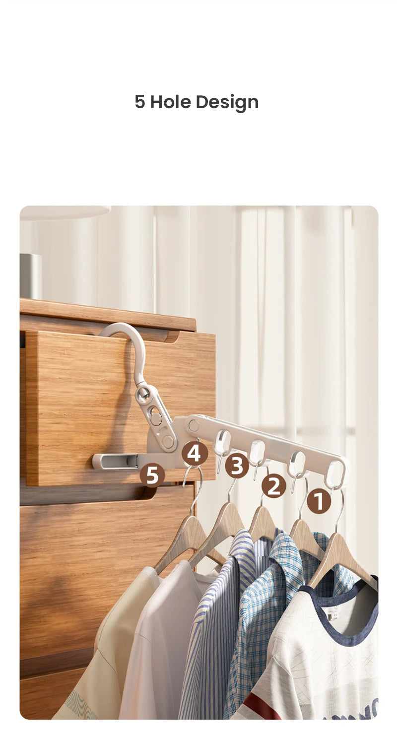Foldable Travel Hanger Folding Clothes Drying Rack Travel