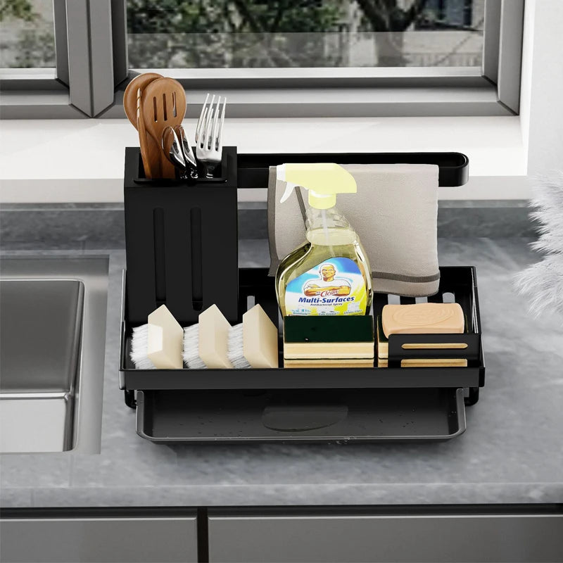 Sink Stand Sponge Holder Dish Drainer Organizers Storage