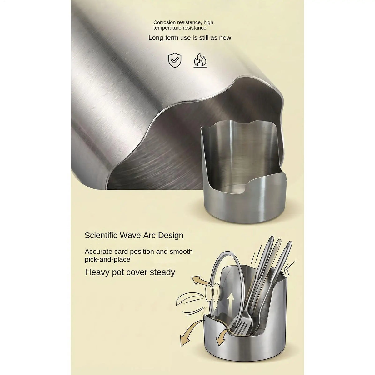 Stainless Steel Spoon Rest Heavy Duty Pot Lid