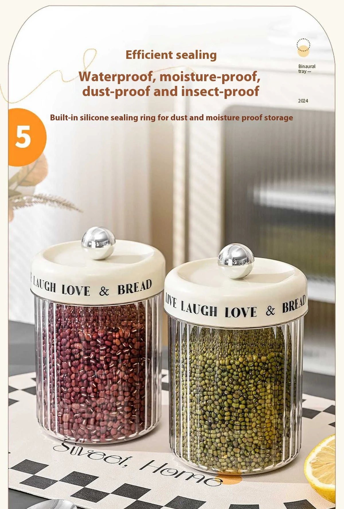 Airtight Food Storage Containers - Bpa-Free Canisters Grains/Dry