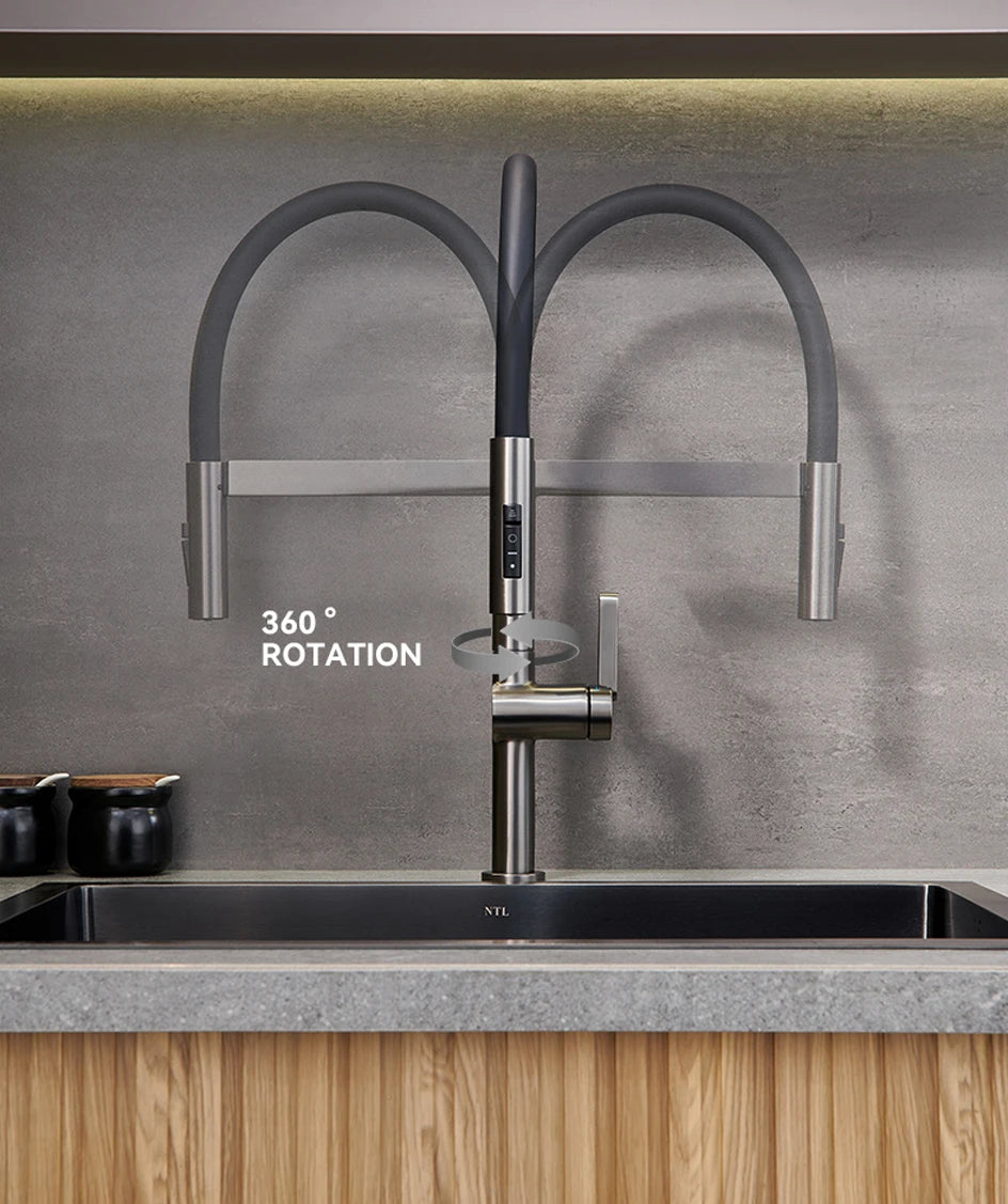 Vgx Brushed Faucet Sink Faucets Rubber Pull Down