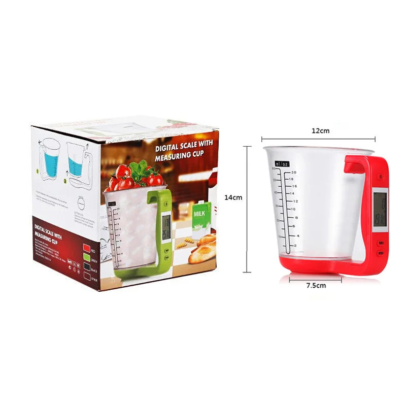 Scales Lcd Display 1000g/1g Measuring Cup Mixing Bowl
