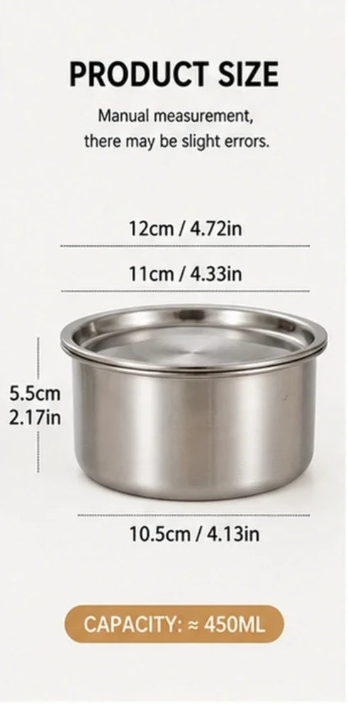 304 Stainless Steel Ramekin Lid Steamed Egg Baby