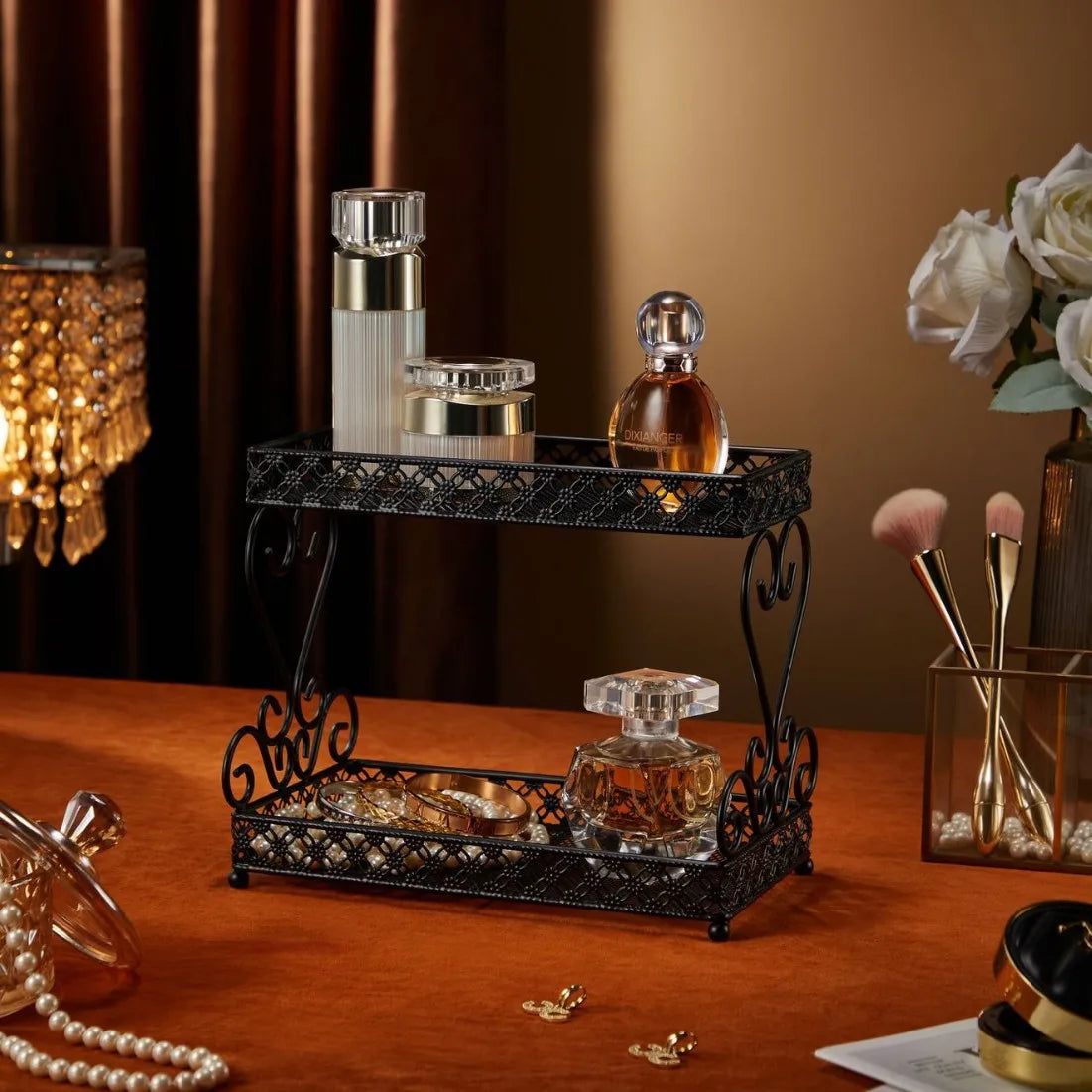 Jewelry Storage Display Rack Dresser Finishing Rack Earrings