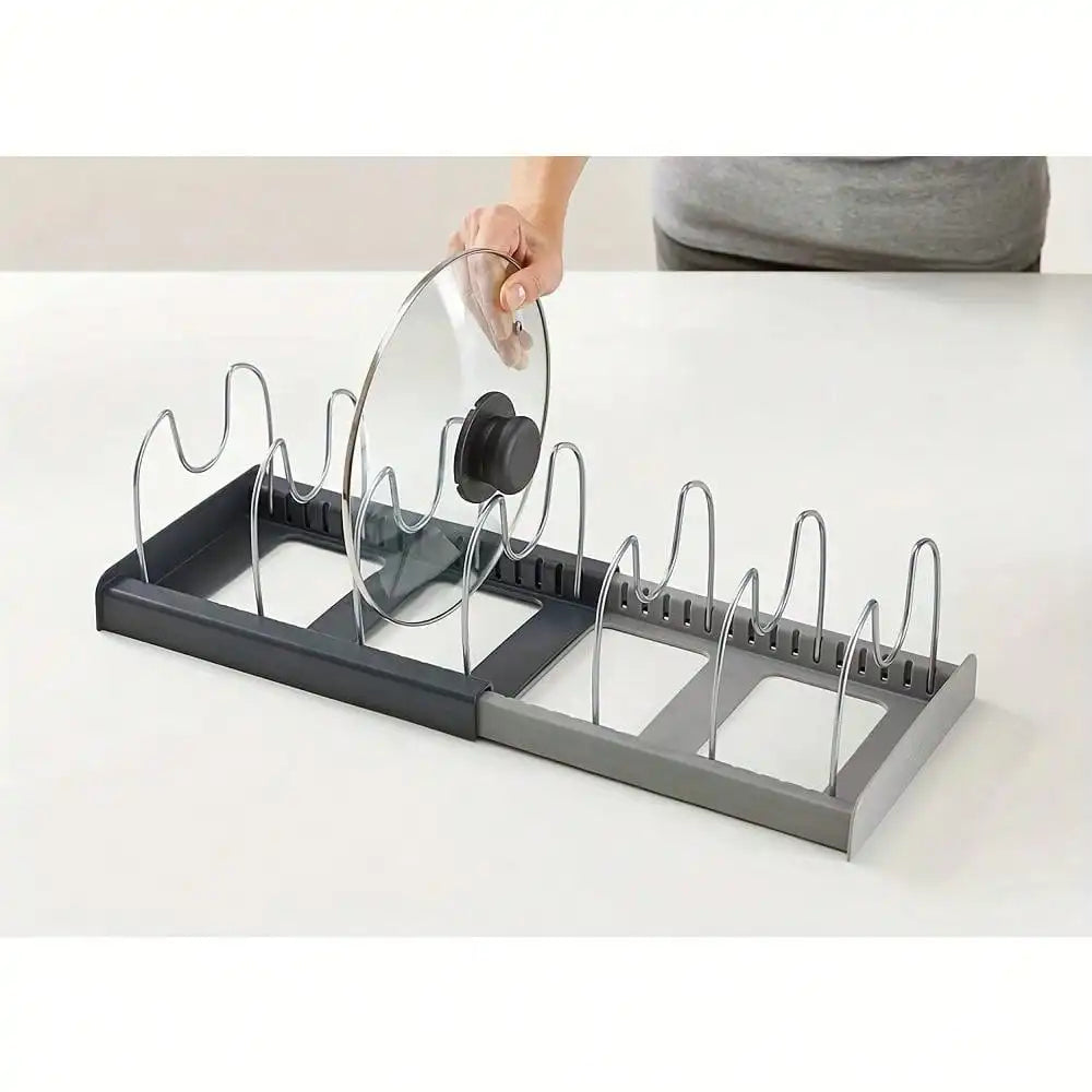 Expandable Pans Organizer Rack Cabinet Pan Rack Drawer