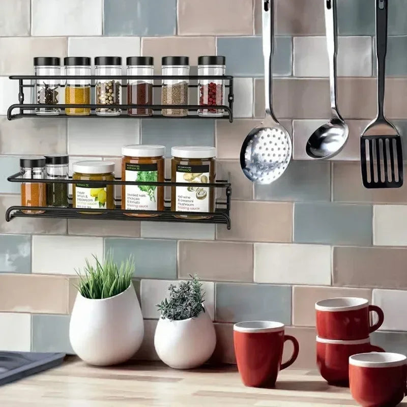 2pcs Organizer Metal Hanging Racks Restaurant Wall-Mounted