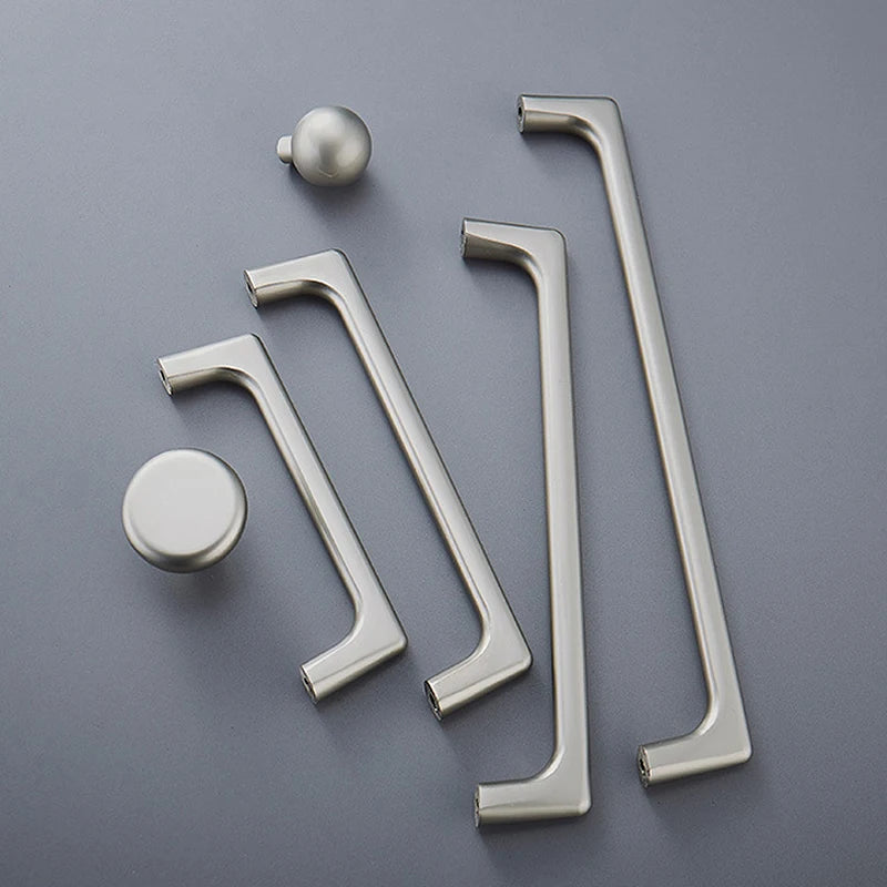 Silver Cabinet Storage Handles 96-320mm Dressers Cupboard Closet
