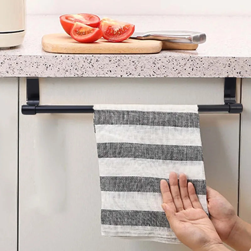 Stainless Steel Towel Rod Rack No Punch Door