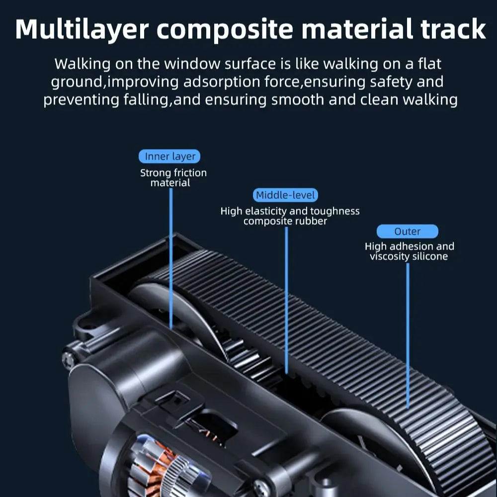 Brushless Motor Window Cleaning Robot 3200pa Suction Water