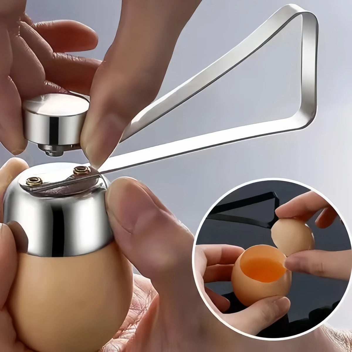 Stainless Steel Egg Topper Opener Cracker Removal Creative